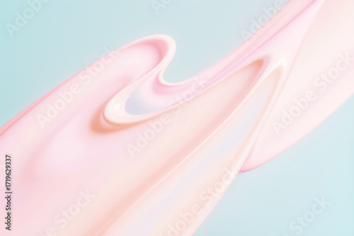 Pastel pink and blue abstract painting.