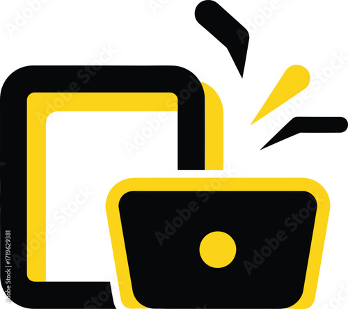 Digital devices and information flow icon