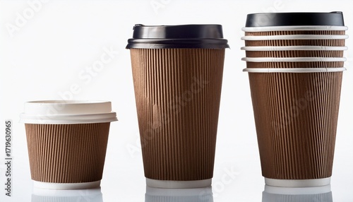 Wallpaper Mural blank paper coffee cup isolated on white background Torontodigital.ca