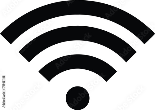 wireless internet signal silhouette illustration, wi-fi network technology art
