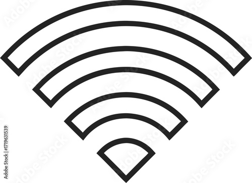 wi-fi signal silhouette vector, wireless internet connection design
