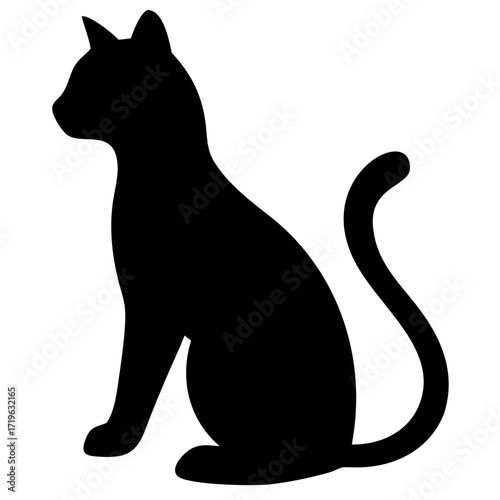 Diverse cat poses vector illustration scalable graphic design animal silhouette icons set