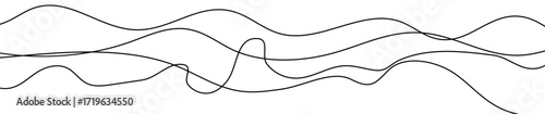 Thin curved wavy lines