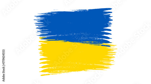 Ukrainian national flag in grunge style
