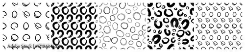 Set of seamless patterns with scribble smears