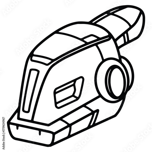 Outlined modern transportation vehicle with unique design and futuristic appearance