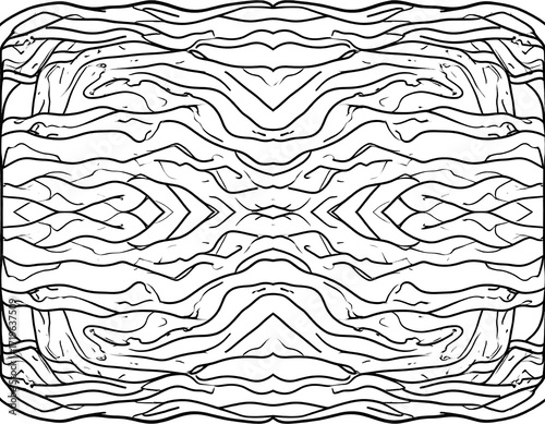 Intricate black and white symmetrical design