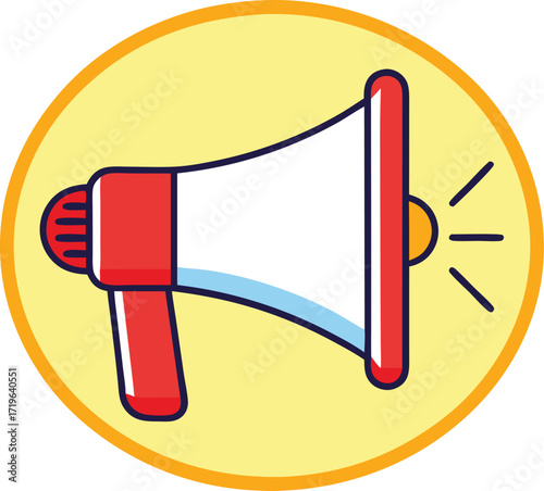 advertising broadcast megaphone silhouette vector, announcement speaker promotion design

