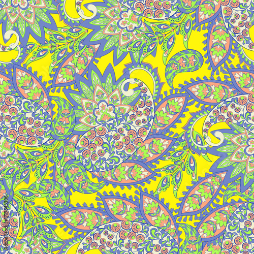 Paisley Seamless pattern fashion design. Vector pattern for textile design and fabrics.