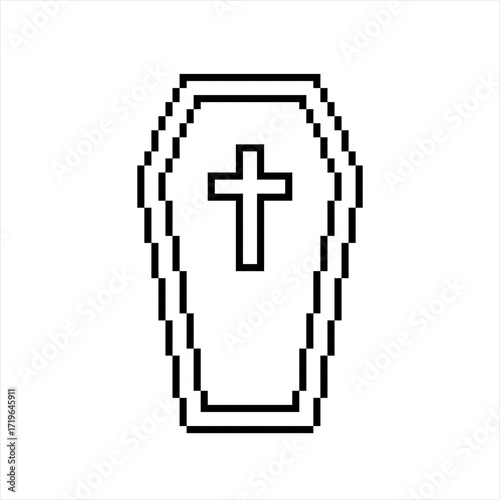 Coffin Icon Pixel Art Y_2203001