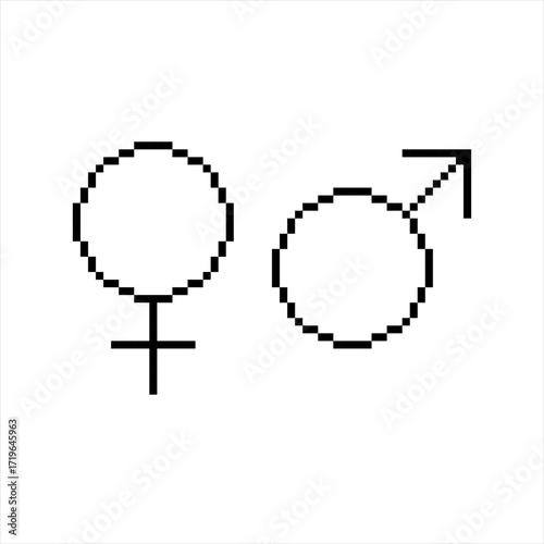 Gender Symbol Icon Pixel Art Y_2203001