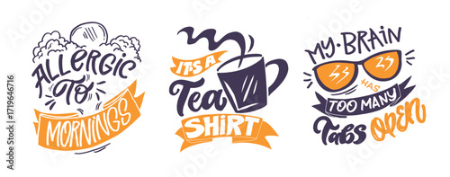 Cute hand drawn doodle lettering quote about sarcasm. Lettering for t-shirt design, mug print, bag print, clothes fashion. 100% hand drawn vector image.