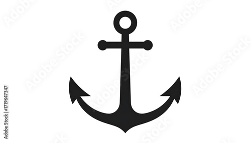 Simple black anchor icon
