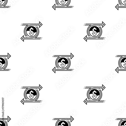 Cash Flow Icon Seamless Pattern Y_2411003