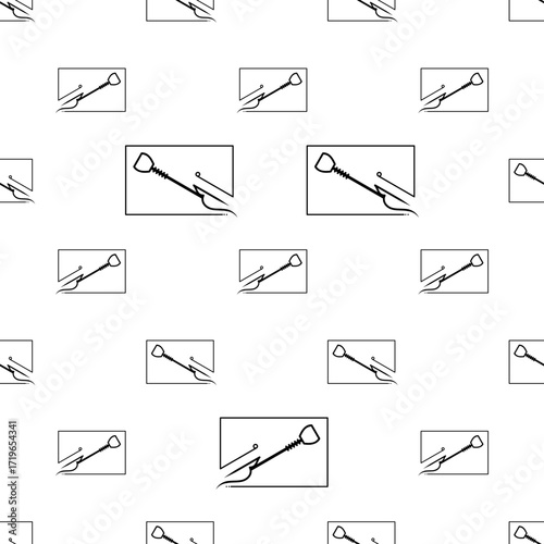 Fire Poker Icon Seamless Pattern Y_2411002