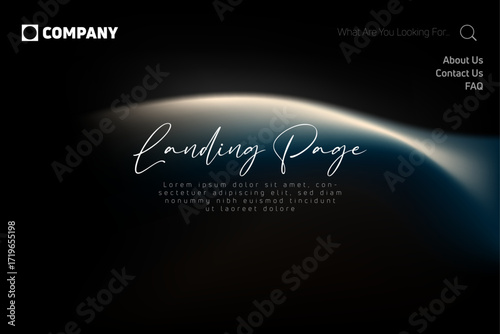 Page design inspiration with abstract background. Shades of blue gradient background pattern