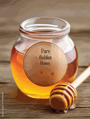 A high quality honey jars mockup