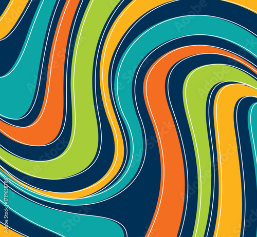 Vibrant Wavy Pattern: Colorful Abstract Design | Dynamic Wallpaper