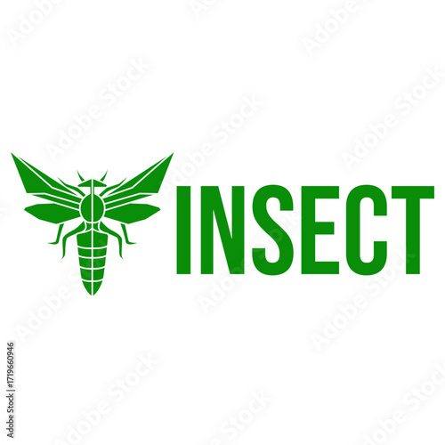 insect wasp flat minimalist logo design