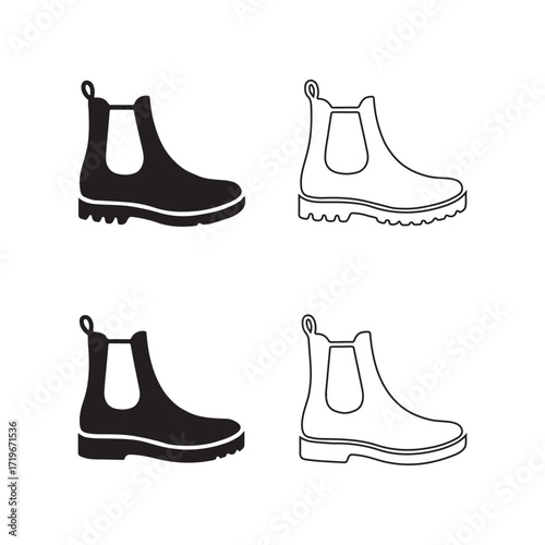 Chelsea boots bold solid fashion graphic
