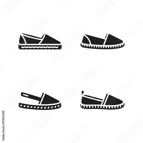 Espadrilles elegant solid footwear silhouette