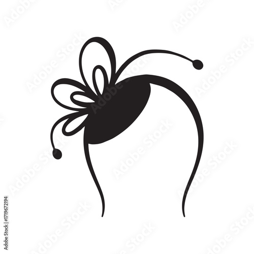 Fascinator solid stylish hat silhouette