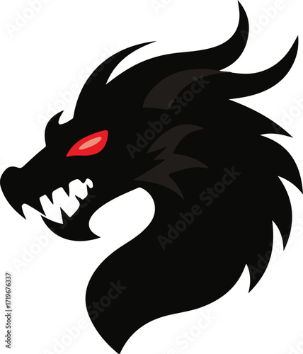 Wallpaper Mural Dragon Head Logo Vector Icon Illustration Torontodigital.ca