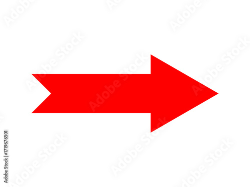 Red straight arrow icon right direction flat style. Arrow sign for website design, logo, app, UI. Arrow mark indicated the direction. Red arrow symbol. Vector illustration.