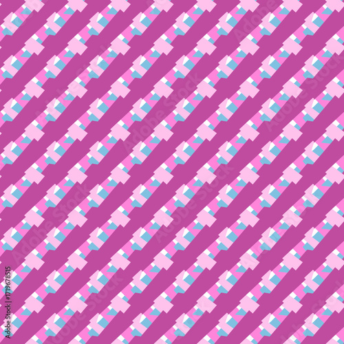 Abstract Geometric Pattern with Pink and Blue