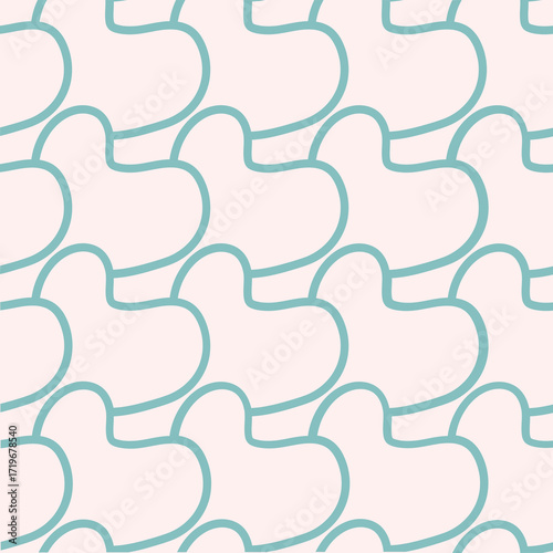 Seamless Heart Pattern on Pink Background