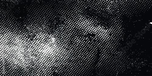 gritty black white abstract dense halftone dot pattern distressed textures scratches vintage grunge industrial aesthetic