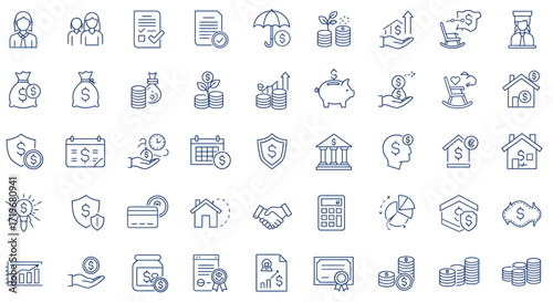 Business, Money, and Economy Glyph Set