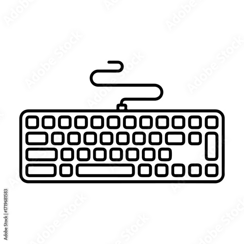 keyboard line icon vector illustration