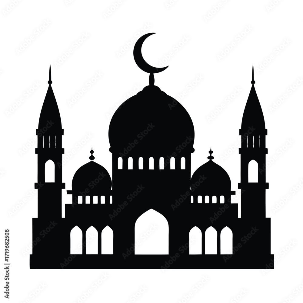Fototapeta premium Cordoba Mosque Historic Islamic Landmark Silhouette