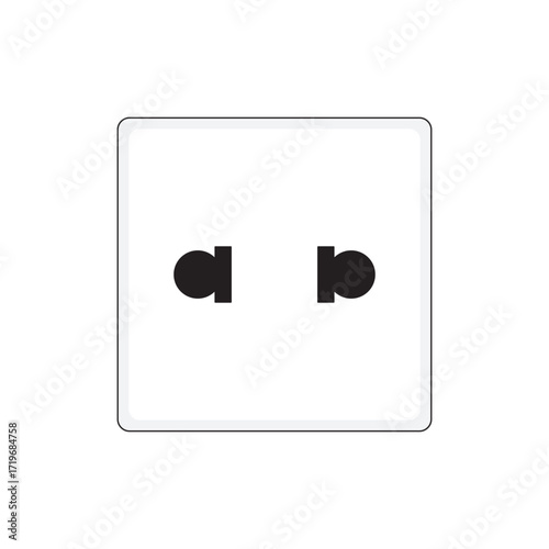 Universal power socket vector illustration, compatible with multiple plug types, widely used in hotels, airports, and travel adapters, ideal for global electricity standards and technical resources.
