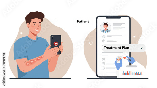 Advanced Mobile Treatment Plan App: Empowering Patients with Personalized Doctor-Guided Skin Rash Management, Medication Tracking, and Health Progress Analytics