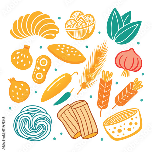 Food blog flat vector illustration