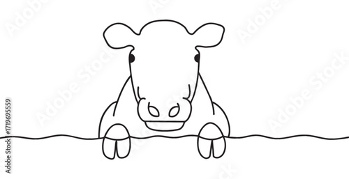 Cow line art