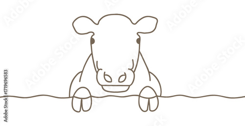 Cow line art