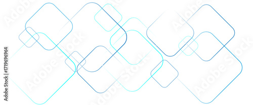 Vector dynamic blue shapes composition with white lines. Abstract background modern hipster futuristic graphic