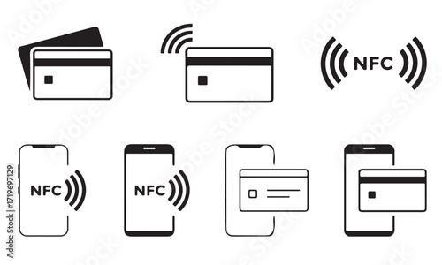 Vector illustration of nfc mobile payment icon