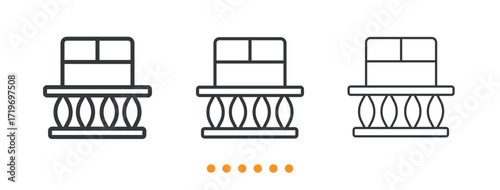 Balcony icon. Thin line icon vector