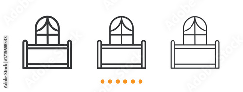 Balcony icon. Thin line icon vector