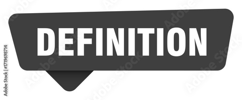 definition black sign isolated on transpatent background. definition sticker