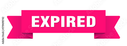 expired ribbon isolated on transparent background. expired ribbon