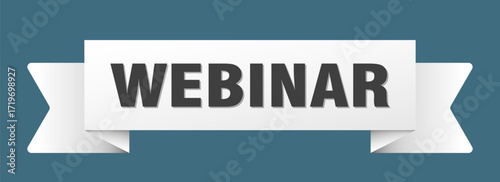 webinar ribbon isolated on transparent background. webinar ribbon