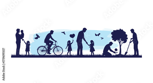 Families enjoying outdoor activities together promoting health and well-being.