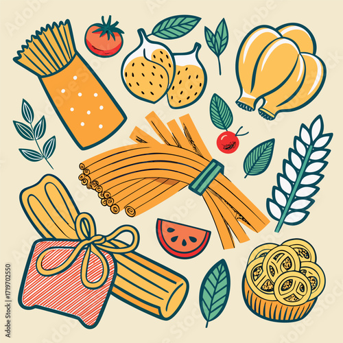 Food blog flat vector illustration