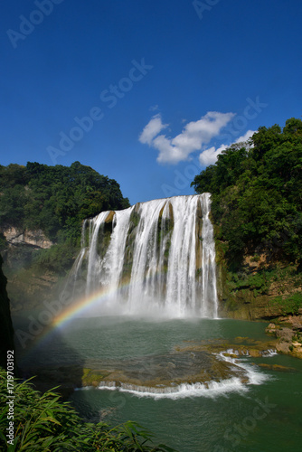 Huangguoshu Waterfall in Guizhou, China, is one of the world's most famous waterfalls.