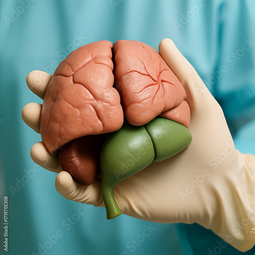 hands holding a leaver